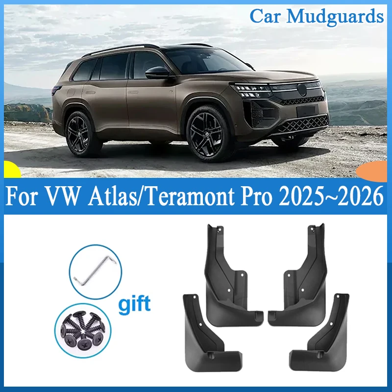 

Car Mudguards for Volkswagen Atlas VW Teramont Pro Accessories 2025 2026 Front Rear Wheels Fender Mud Flaps Guard Splash Mudflap
