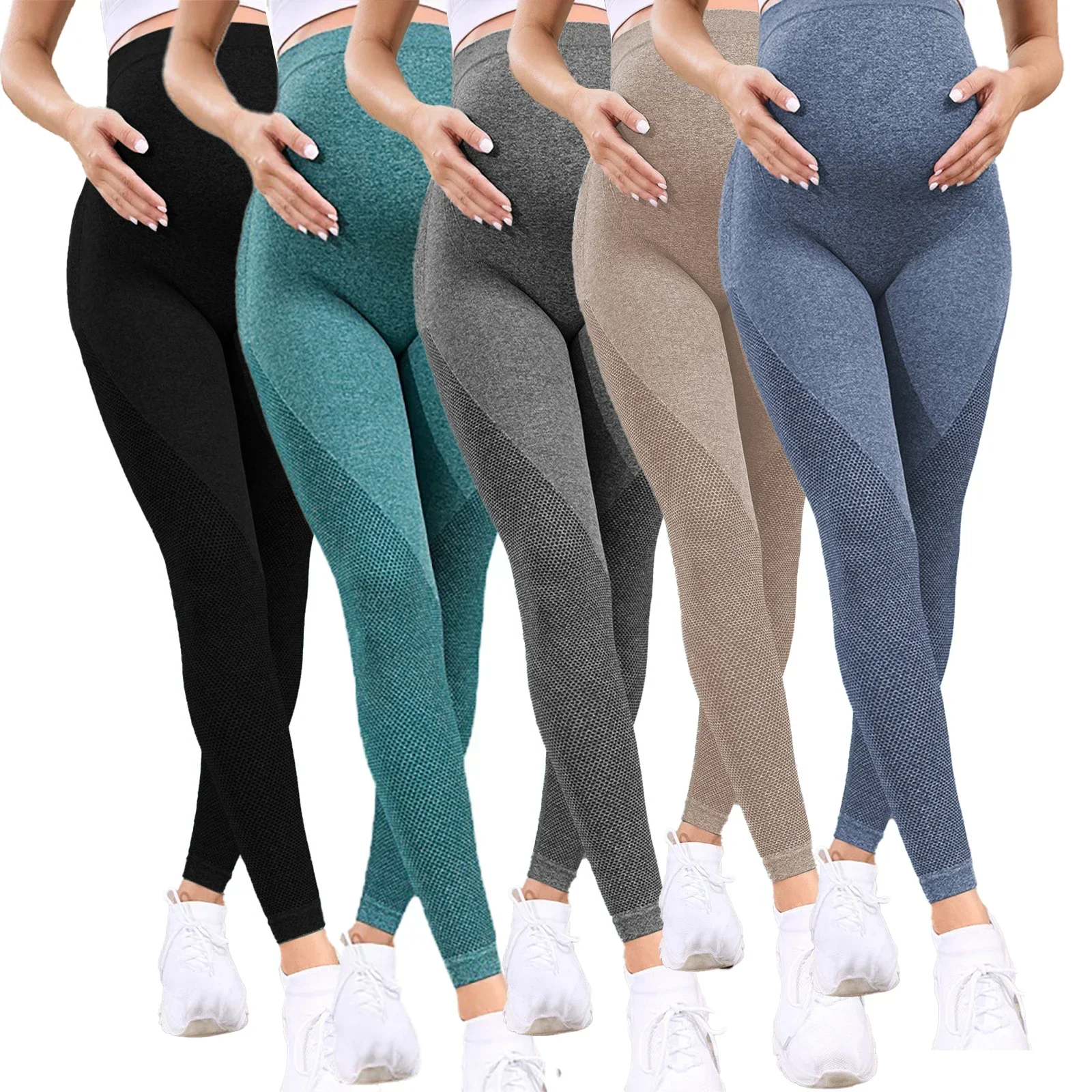 Quick Drying Breathable Pregnant Women's Thin Bottoming Pants Spring and Summer New Maternity High Elastic Belly Support Pants