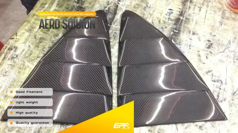 

For 2011-2018 BRZ FT86 GT86 FRS S Style Carbon Fiber Rear Window Louver Glossy Fibre Side Air Duct Drift Racing Trim Tuning Part