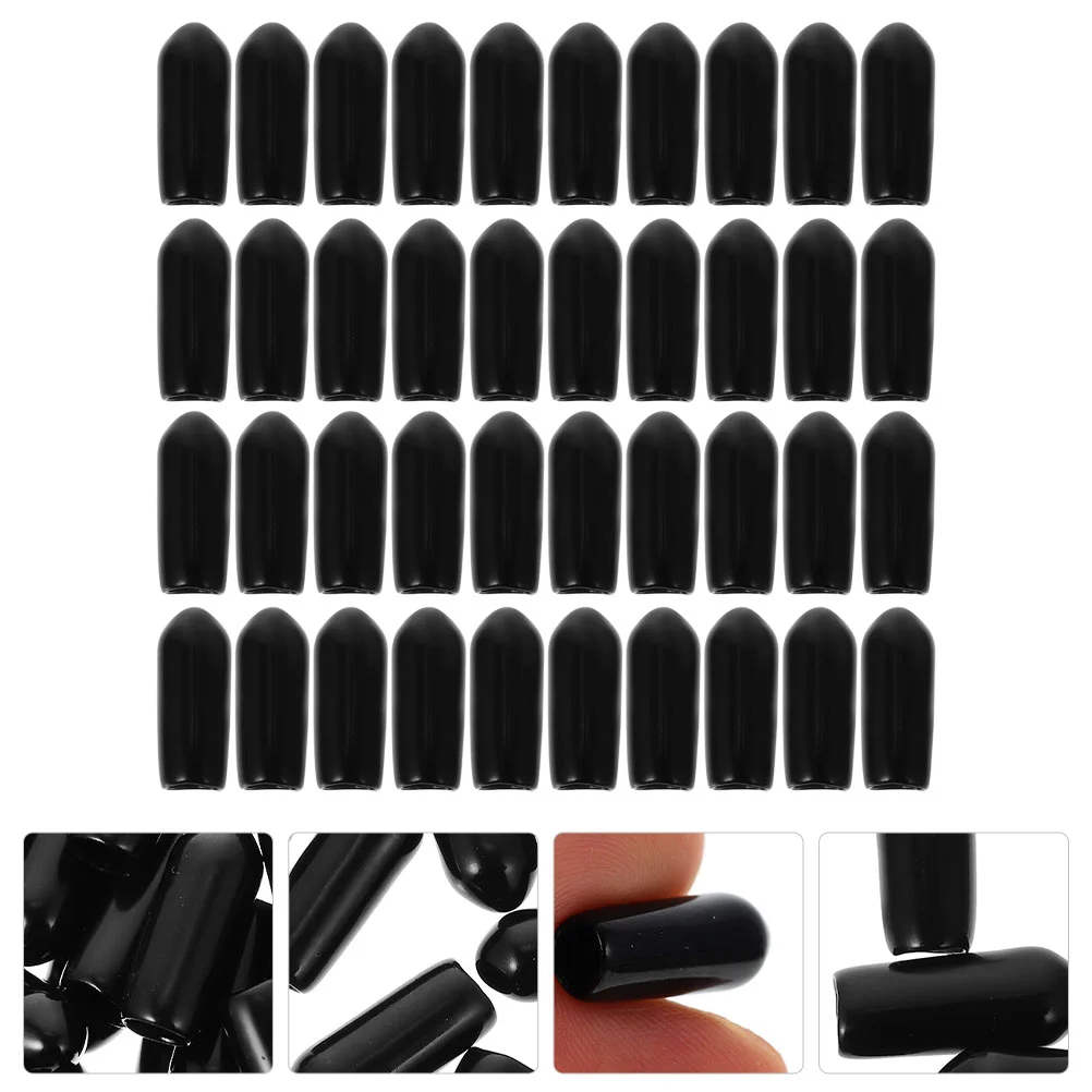 

100 Pcs Headband Foot Cover Rubber Ends Clips for Hair Parts Ending Covers DIY Hoops Replace Sleeves Headwear Supplies