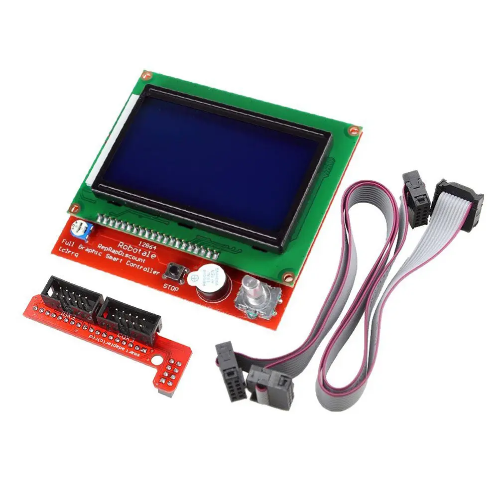 

5Pcs 3D Printer Kit Ramps 1.4 Controller Mega 2560 Board A4988 Stepper Driver Heatsink LCD 12864 Graphic Adapter
