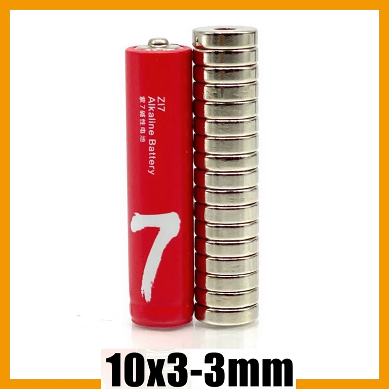 10-1000pcs 10x3-3mm Magnet Round Office Refrigerator Kitchen Whiteboard  Garage Tool Craft Diy Accessory 10x3 Hole 3mm 10*3-3