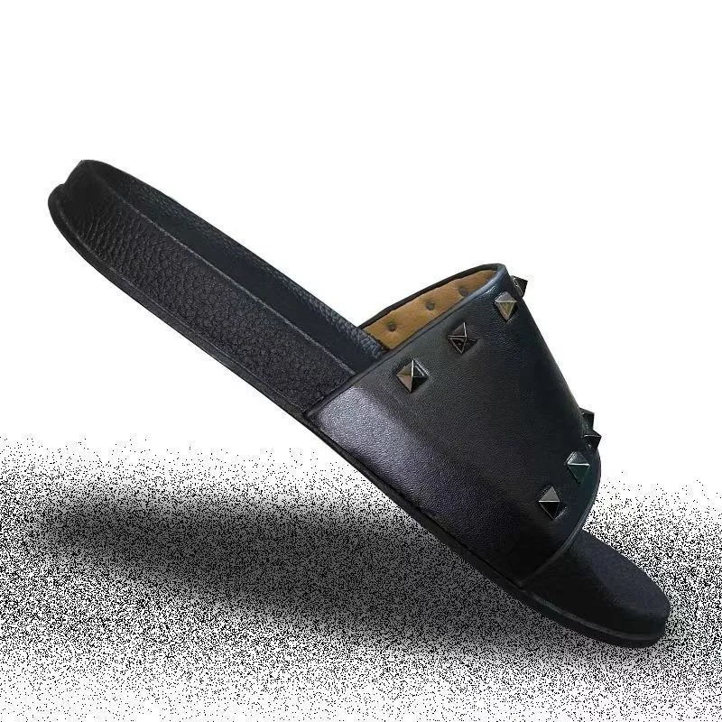 2025 جديد الرجال والنساء نفس النعال الجنس الأسود برشام مسطحة القاع في الهواء الطلق نعال شاطئ 36-47 زوجين النعال باردة #3