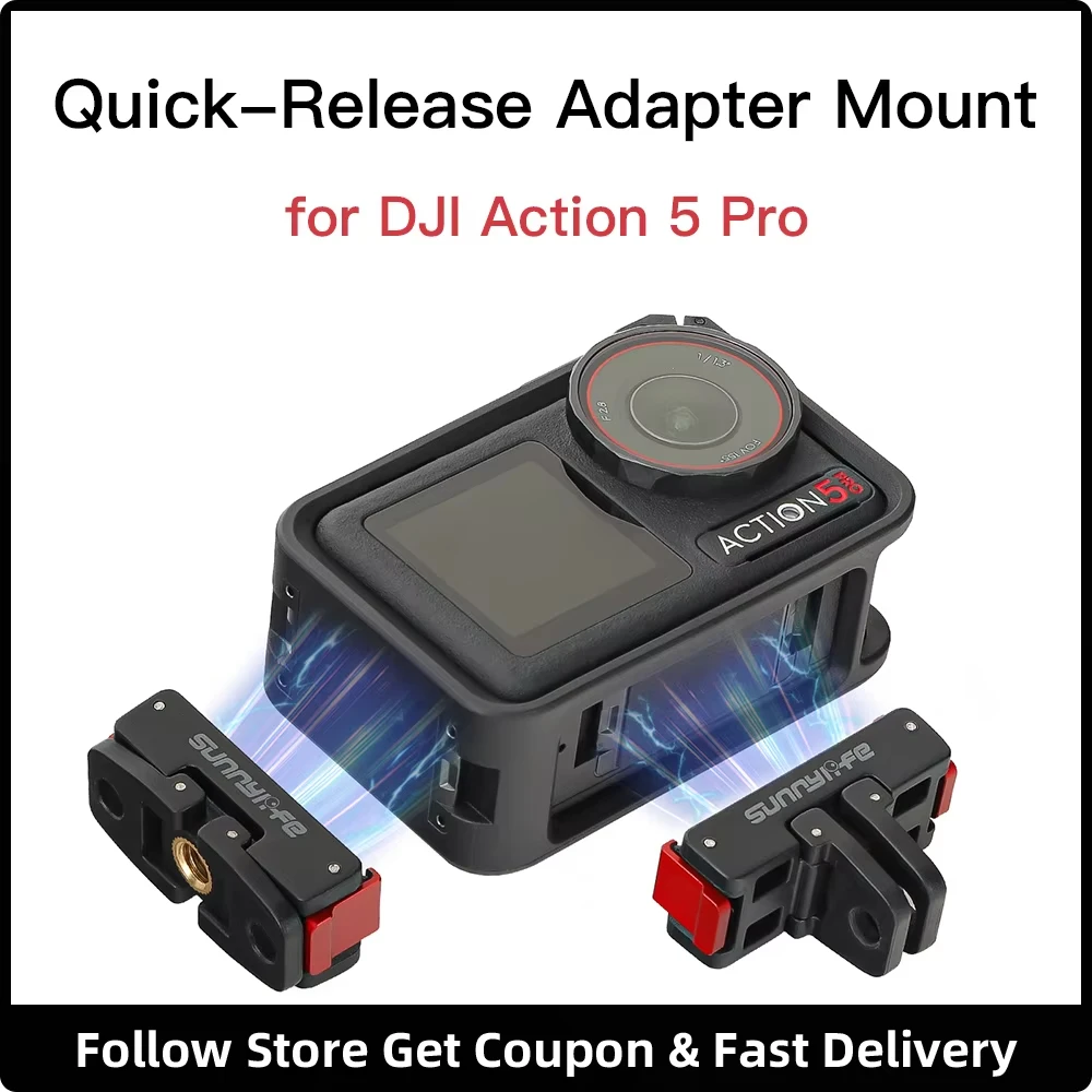 Magnetischer Adapter für DJI Action 5 Pro, magnetische Schnellwechsel-Adapterbasis für DJI Action 4 3, Kamerazubehör