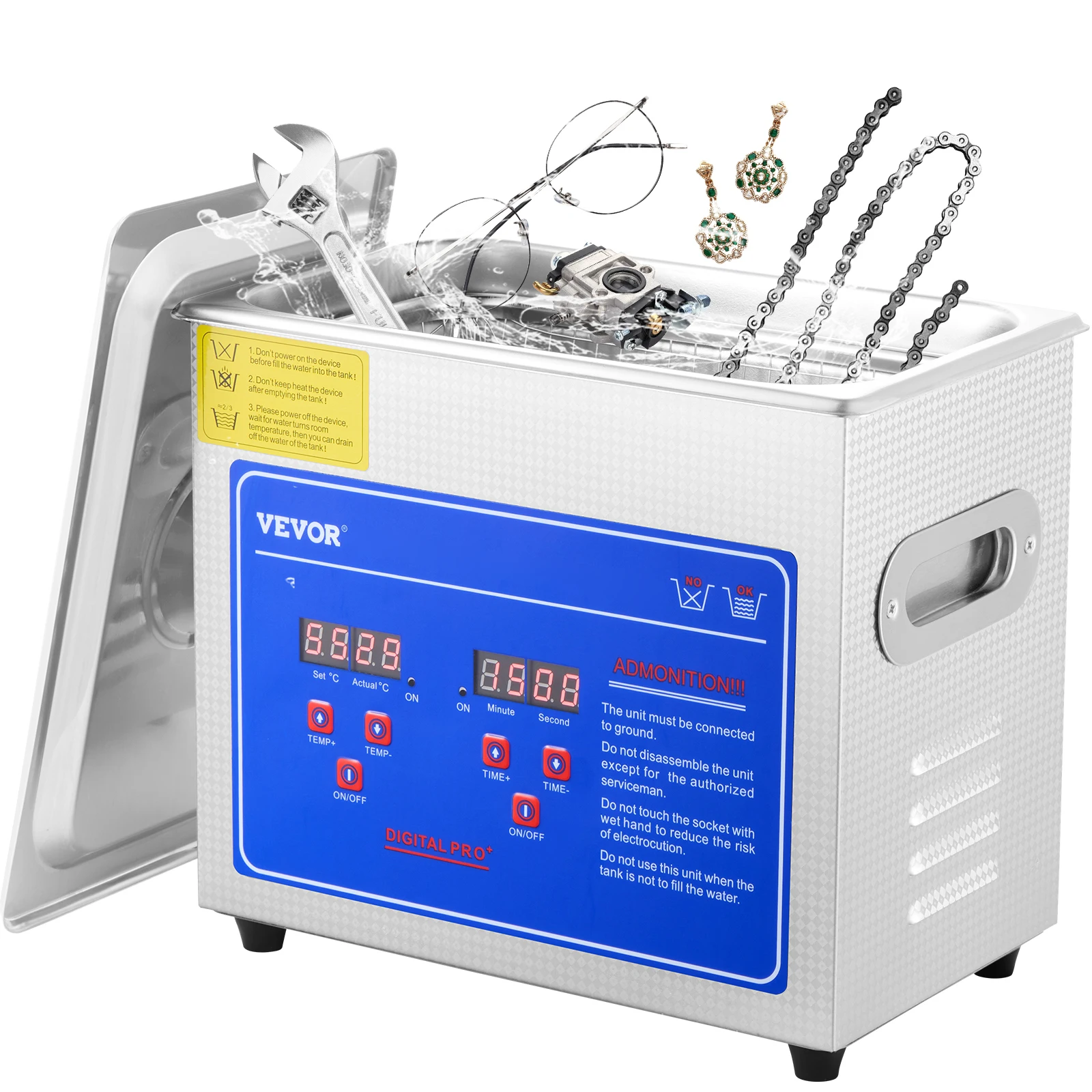 SucceBuy 1.3L 2L 3L 6L 10L 15L 22L 30L Ultrasone reiniger Lave-Dishes Draagbare verwarmde wasmachine Ultrasone huishoudelijke apparaten - afbeelding 2