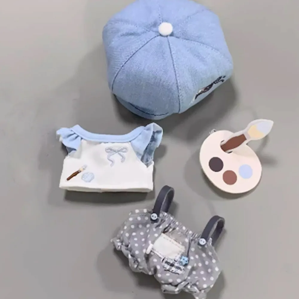 

Маленький художник, хлопковая одежда 10 см, ковбойская шляпа, брюки с ремешком, одежда, забавный милый комплект одежды, детский подарок