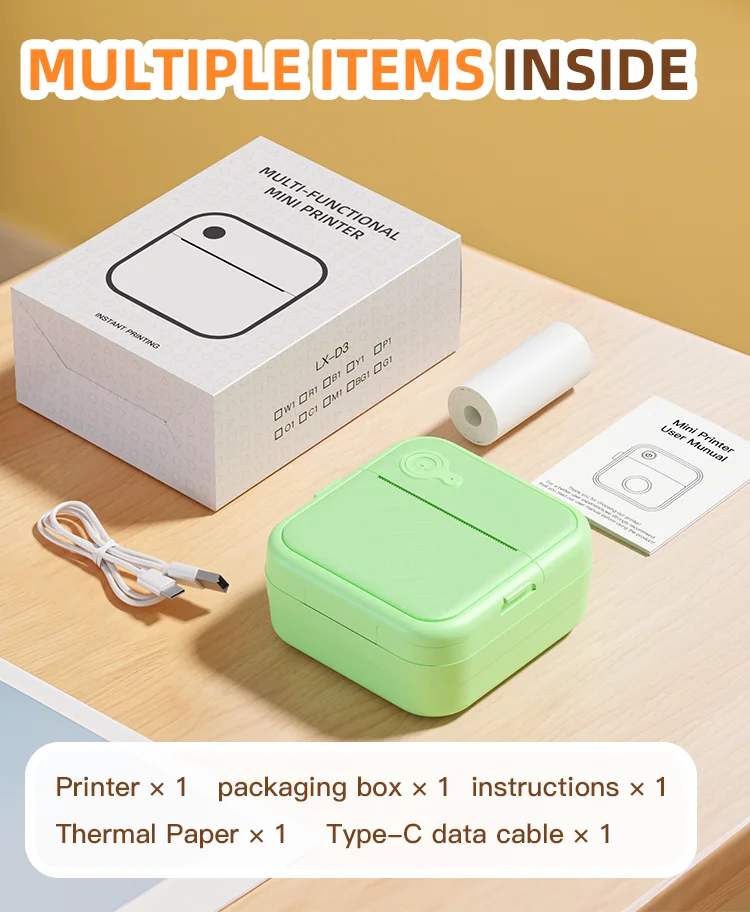 DOLEWA D8 Tragbare Mini-Drucker, kabellos, Bluetooth, tintenloser Aufkleberhersteller, Drucker, Tag-Preismaschine für Büro, Schule, Küche – Detail 6