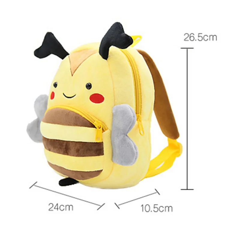 Cute Cartoon Plush Toddler Backpack Anti-lost Bag Baby Girl Boy 3D Cartoon Animal Book Bag Kids Kindergarten Schoolbag 2-6 Years