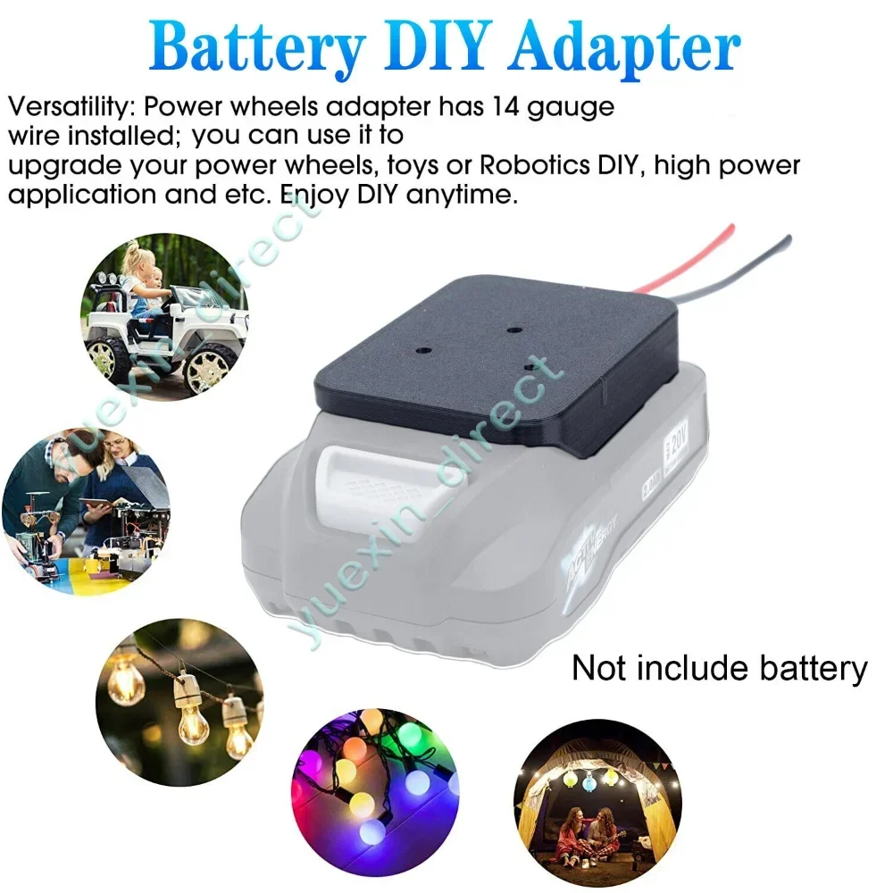 Imagem -02 - Adaptador de Rodas Conector da Bateria 12awg 14awg Aeb20 20v Apto para Aldi Ferrex Energia Ativa Bateria Não Incluída