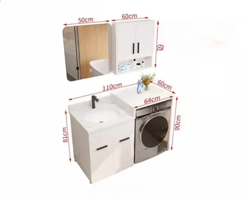 Évier significatif autre linge personnalisé dalle de roche balcon machine à laver combinaison d'armoire intégrée