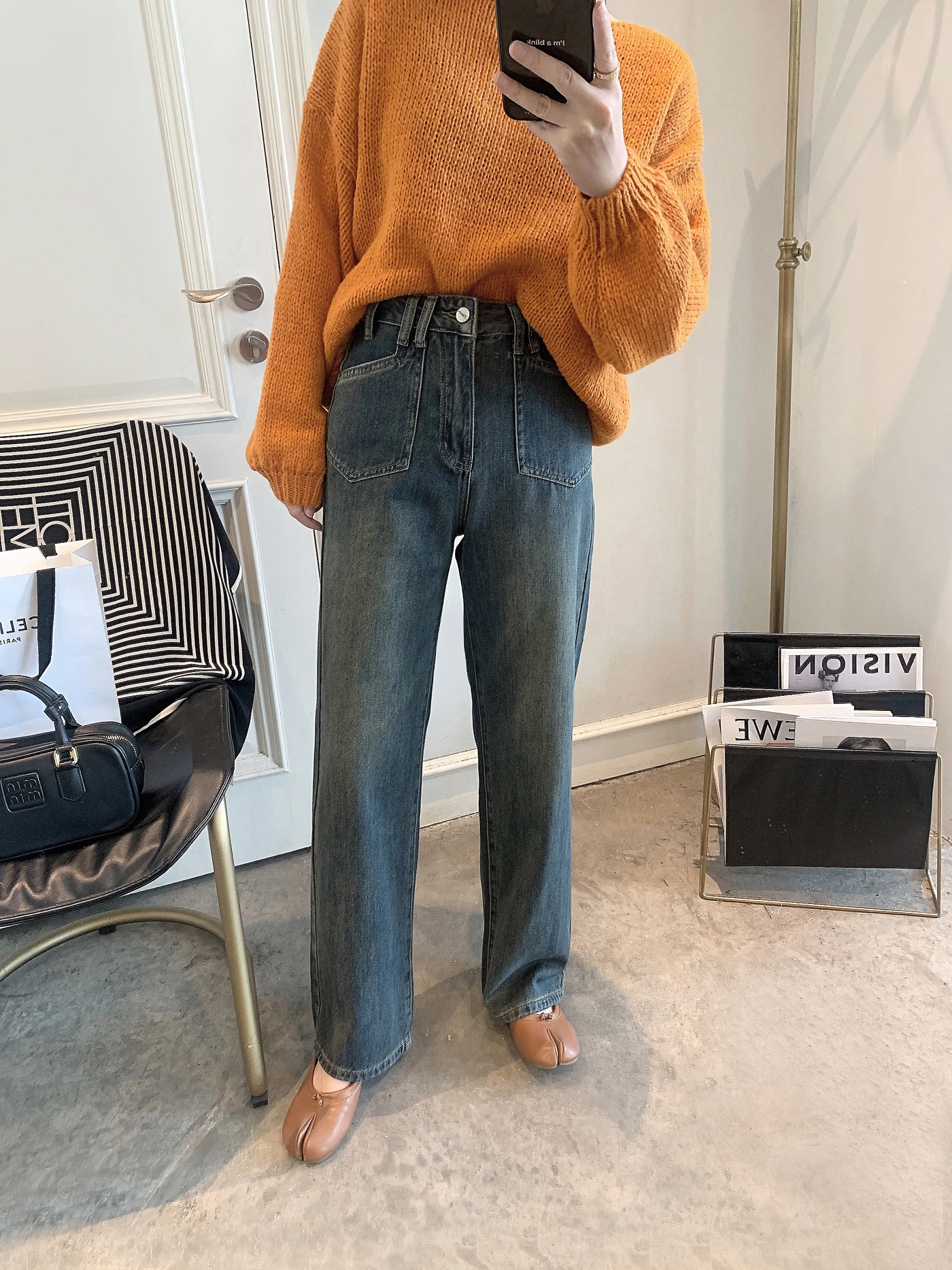 

Fashion High Waist Wide Leg Jeans Women's Spring 2026 New Style Denim Pants Straight Cut Floor Length Trousers for Ladies