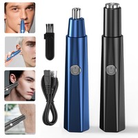 2 in 1 Electric Nose Hair Clipper Rechargeable Multi-kinetic Shaving Unisex Fully Automatic Washable Shaving Nose Trimmer