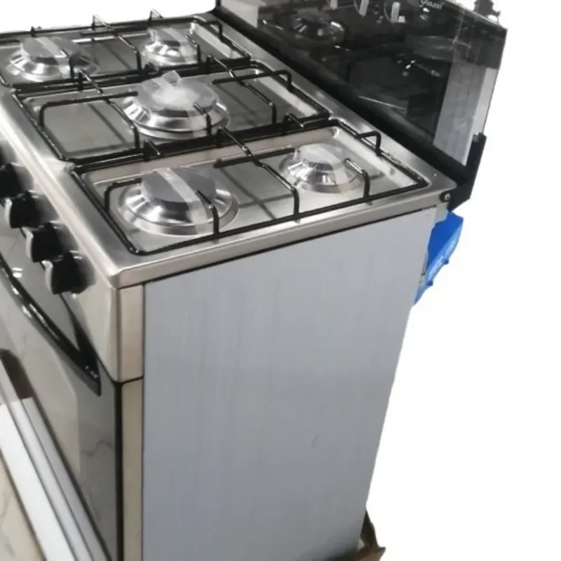 Stove gas burner with oven, vertical, one-piece integrated stove
