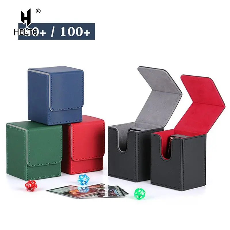 

Trading Card Deck Box Durable Sturdy Card Storage Container Collectible Game Card Carrying Case Holds 80+ Or 100+ Cards