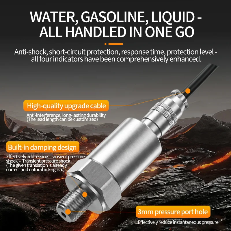 waterproof Pressure Transmitter Modbus 50bar 160bar 200bar 300bar G1/4 M20*1.5 Transducer Water Air Oil Pressure Sensor
