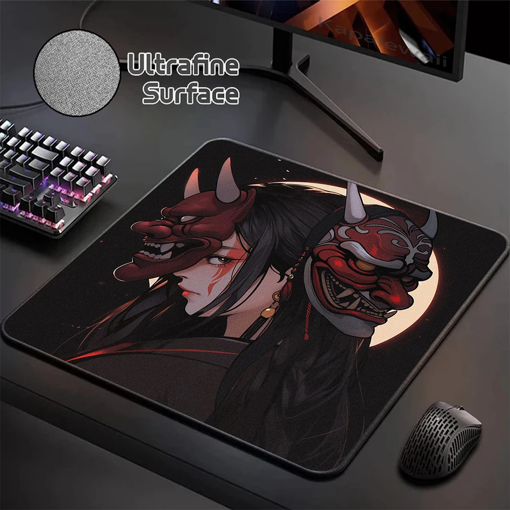 

Ultrafine Surface Mouse Pad Mask Girl Mousepad Gaming Speed Keyboard Pads Anti-slip Carpet Locked Edge Mouse Mat 400x450mm