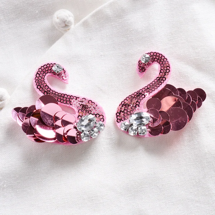 1 Pair Women Sexy Sequined Swan Nipple Cover Reusable Breast Pasties Bra Stickers Underwear Accessories