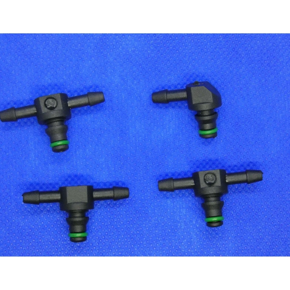 For Bosch 110 4Pcs Common Rail Diesel Fuel Injector Return Pipe Connector Leak Off T Pipe L Pipe Injector Accessory Parts