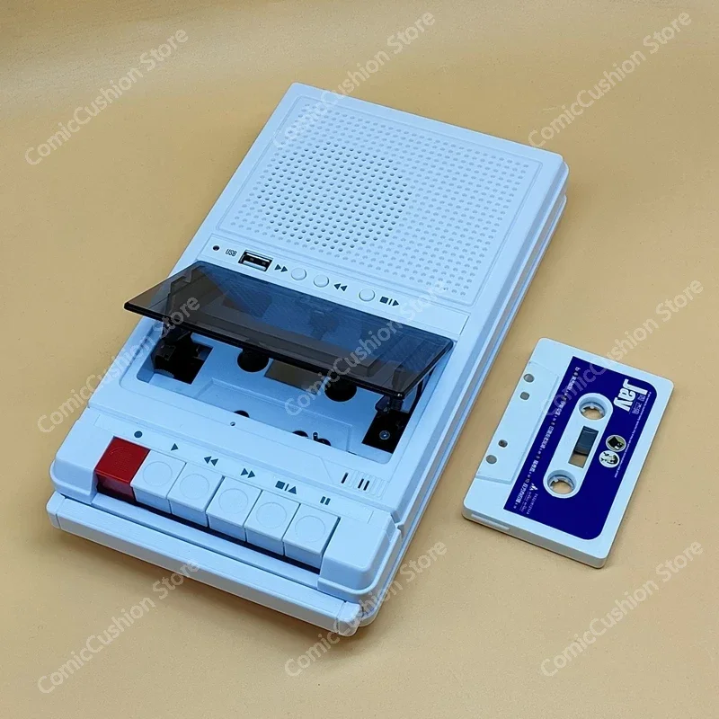 

Retro Stereo Player Walkman Cassette Tape Music Audio Auto Reverse With Recorder External Speaker USB Playback