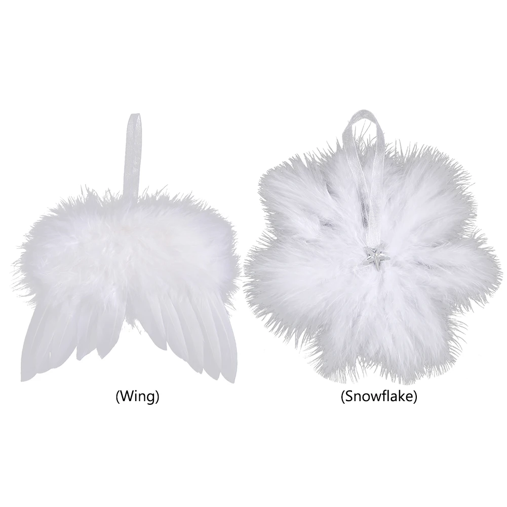 

10 Pcs Angel Wings Hanging Ornament Christmas Tree Decoration Vintage Feather Wing Wedding Prop Valentines Day Birthday Decor