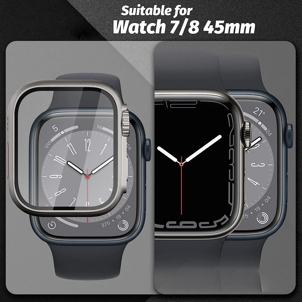 Change to Ultra For Apple Watch Series 8 7 45mm 41mm Case For iWatch 6 SE 5 4 3 2 44mm 40mm 38mm 42mm Screen Protector Case