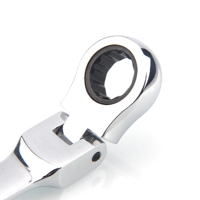 1-Piece Ratchet Wrench of Keys Spanner Hand Tool 72-Tooth Ratcheting Flexible Head Mirror Finish 3