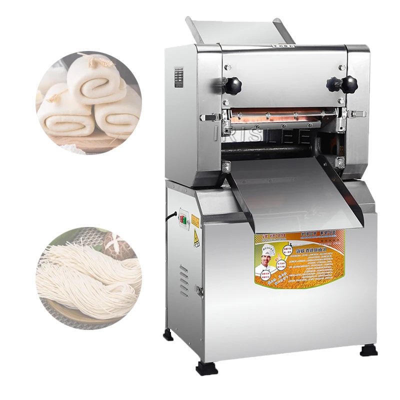 Commercial Electric Automatic Flour Dough Sheet Fresh Ramen Pasta Noodle Pressing Cutting Making Processing Producing Machine