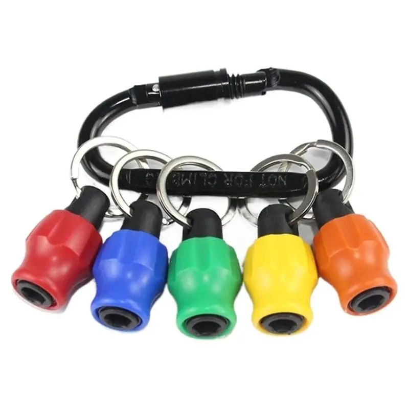AB42-5Pcs Bit Holder Key Chain 1/4