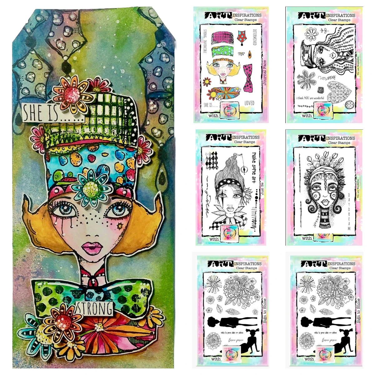 

Journal Face Doodle Girl Clear Stamps DIY Scrapbook Diary Greeting Card Decoration Handmade Embossing Template Mould