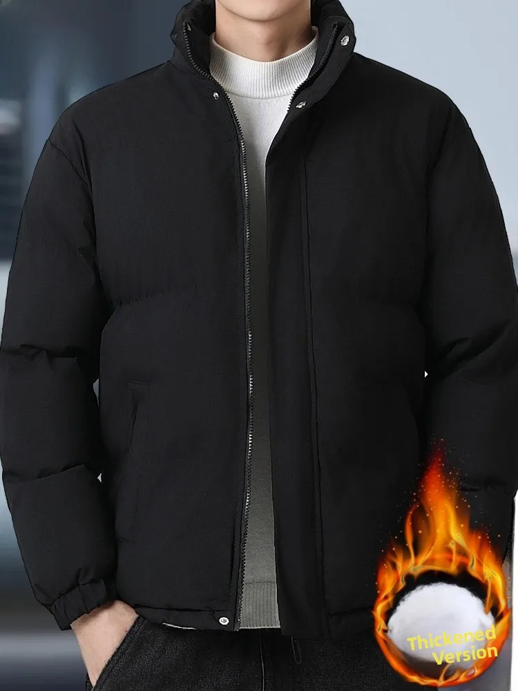 

Paul Men's Winter Cotton Jaet Stand Collar down Cotton Coat Hong Kong Sle Faion Trendy Warm Cotton irt Outerwear