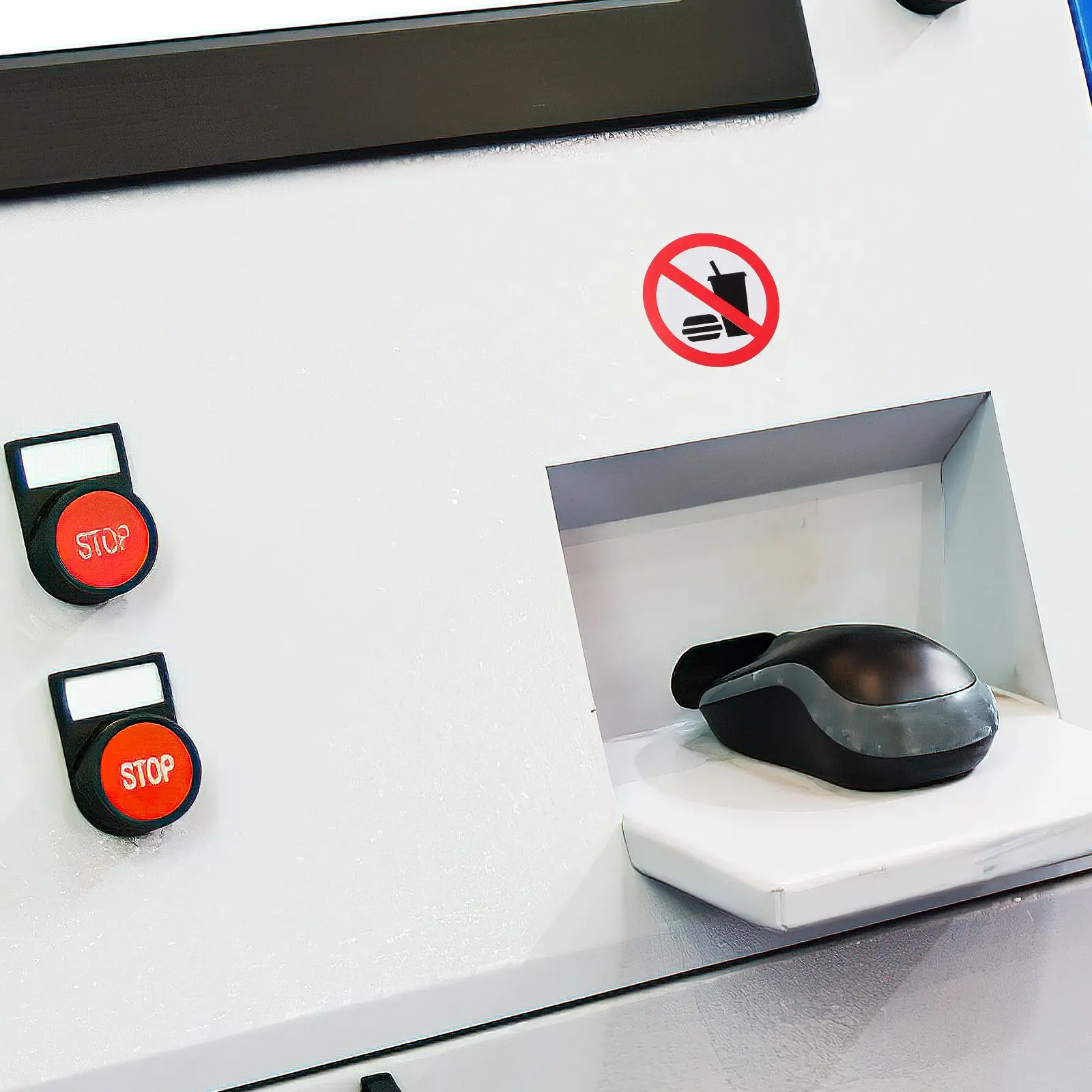 4 Pcs No Food Drinks Sticker Eating Drinking Signs PVC Indoor Warning Labels Door Window