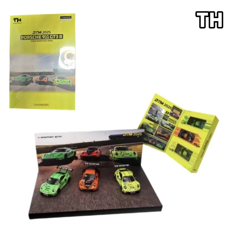 

HEC TH 1:64 911GT3R DTM Three-car Set Die-Cast Alloy Car Model, Boys' Holiday Gift Toy, Adult Collection Decoration Item.