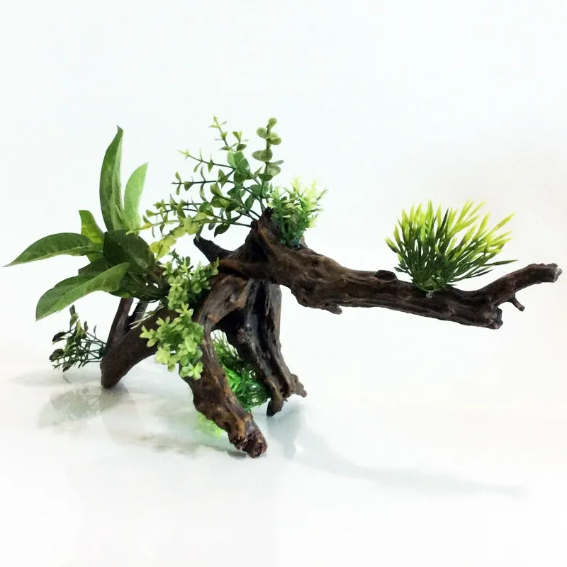 Aquarium Ornament Imitation Roots Driftwood Trunk  Fish Tank Decoration aquarium grass