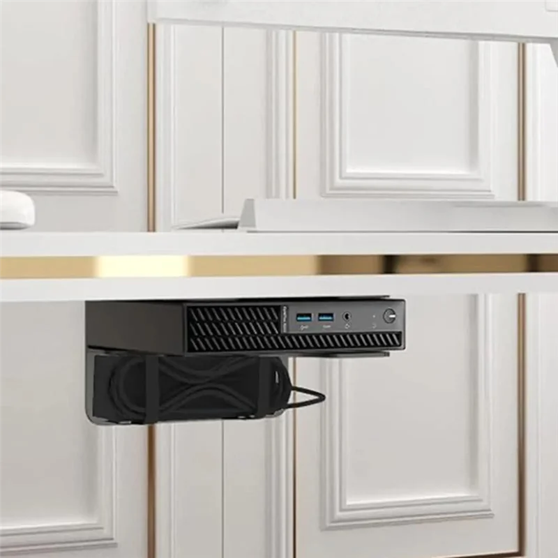 Настенное крепление Precisionn, мини-крепление для ПК, держатель для компьютера, простая установка, экономия места, под настольной компьютерной стойкой