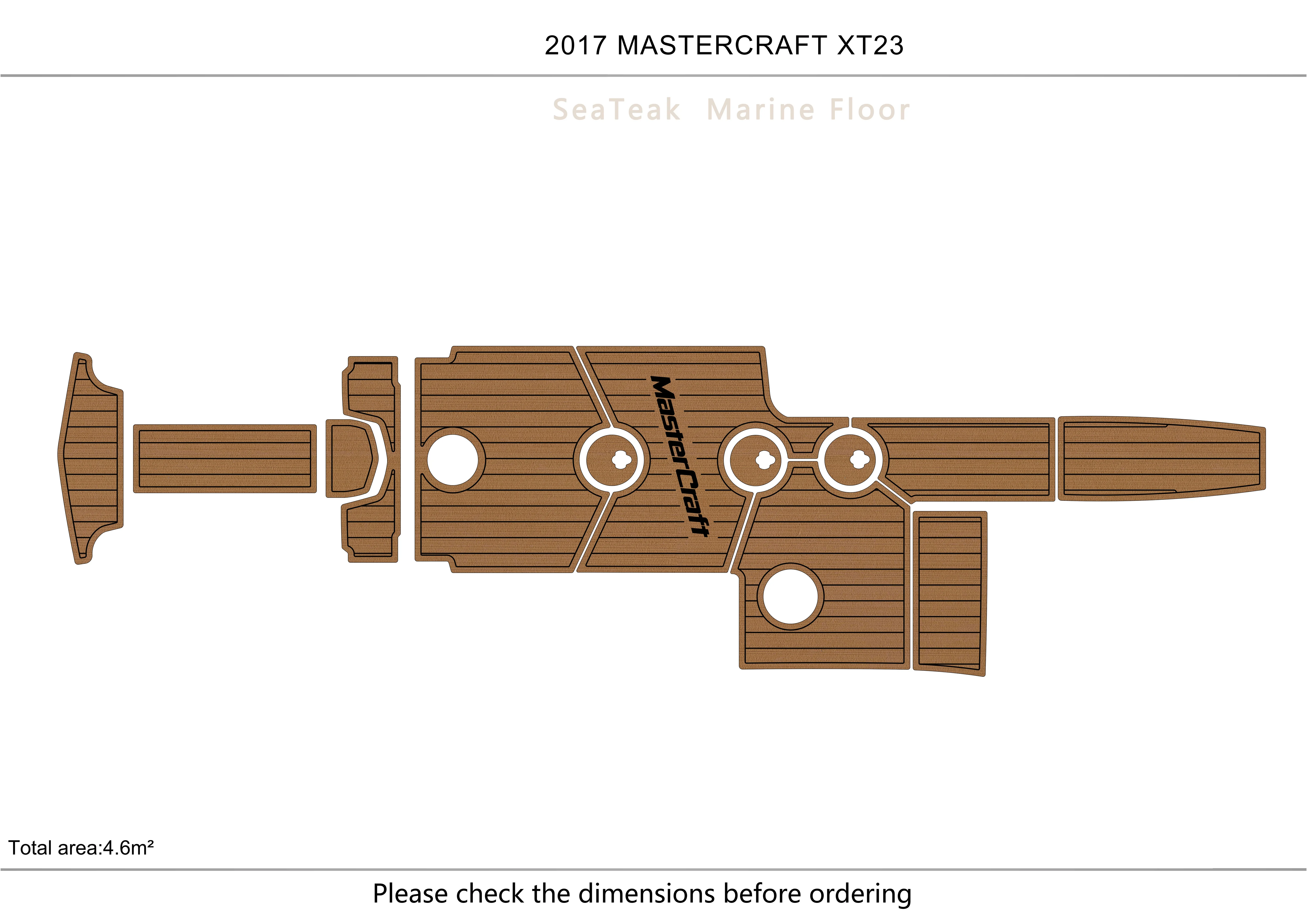 

2017 MASTERCRAFT XT23 Cockpit 1/4" 6mm EVA fAUX carpet Water Ski Yacht Fishing Boat Non-slip mat floor