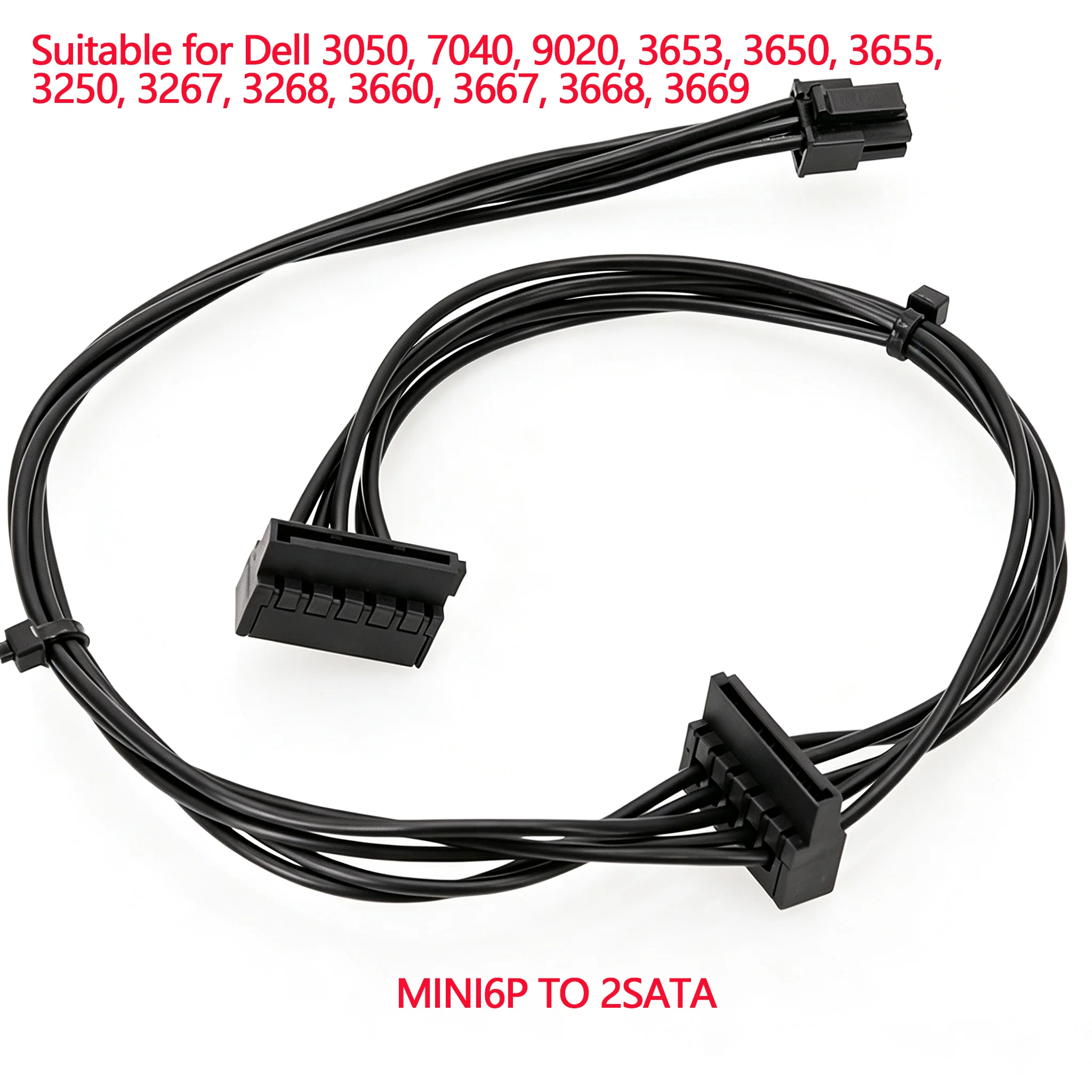 High-quality hard drive power cable (mini 6-pin to SATA) compatible with Dell 3050, 9020, 3669, and 3668 motherboards