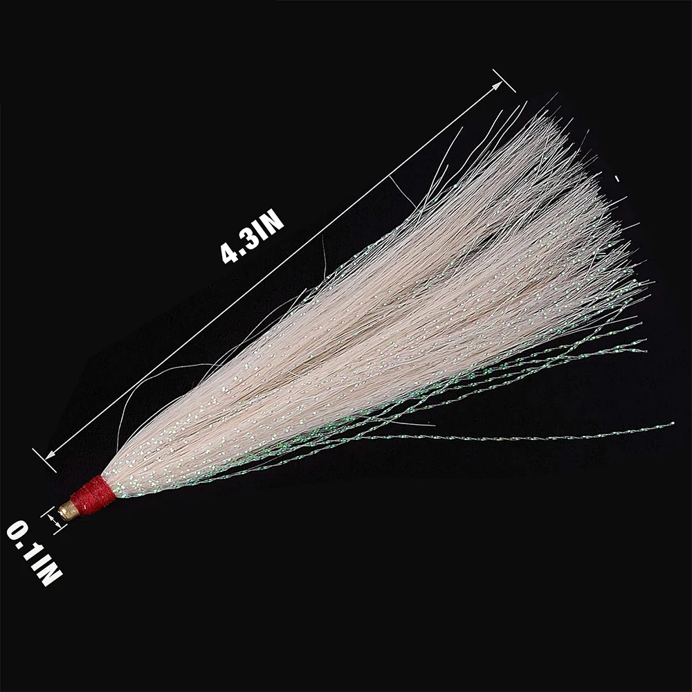 Imagem -02 - Cobre Tubo Bucktail Teasers Ganchos de Pesca Iscas de Água Salgada Saias Flash Plugs 500 Pcs