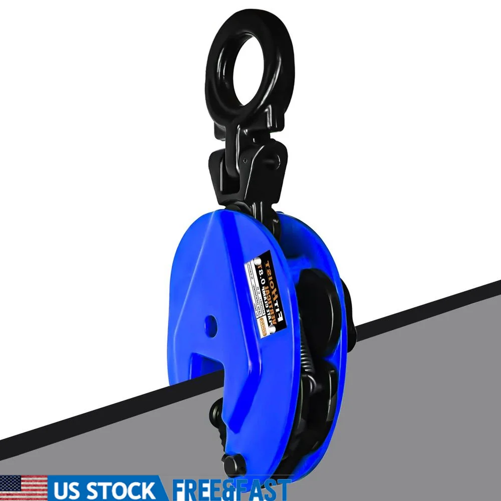 Braçadeira de placa vertical resistente, capacidade de carga de 1760lbs, braçadeira de elevação de 0,8 toneladas, abertura de mandíbula, braçadeira de liga de aço de 0,6 polegadas, transporte