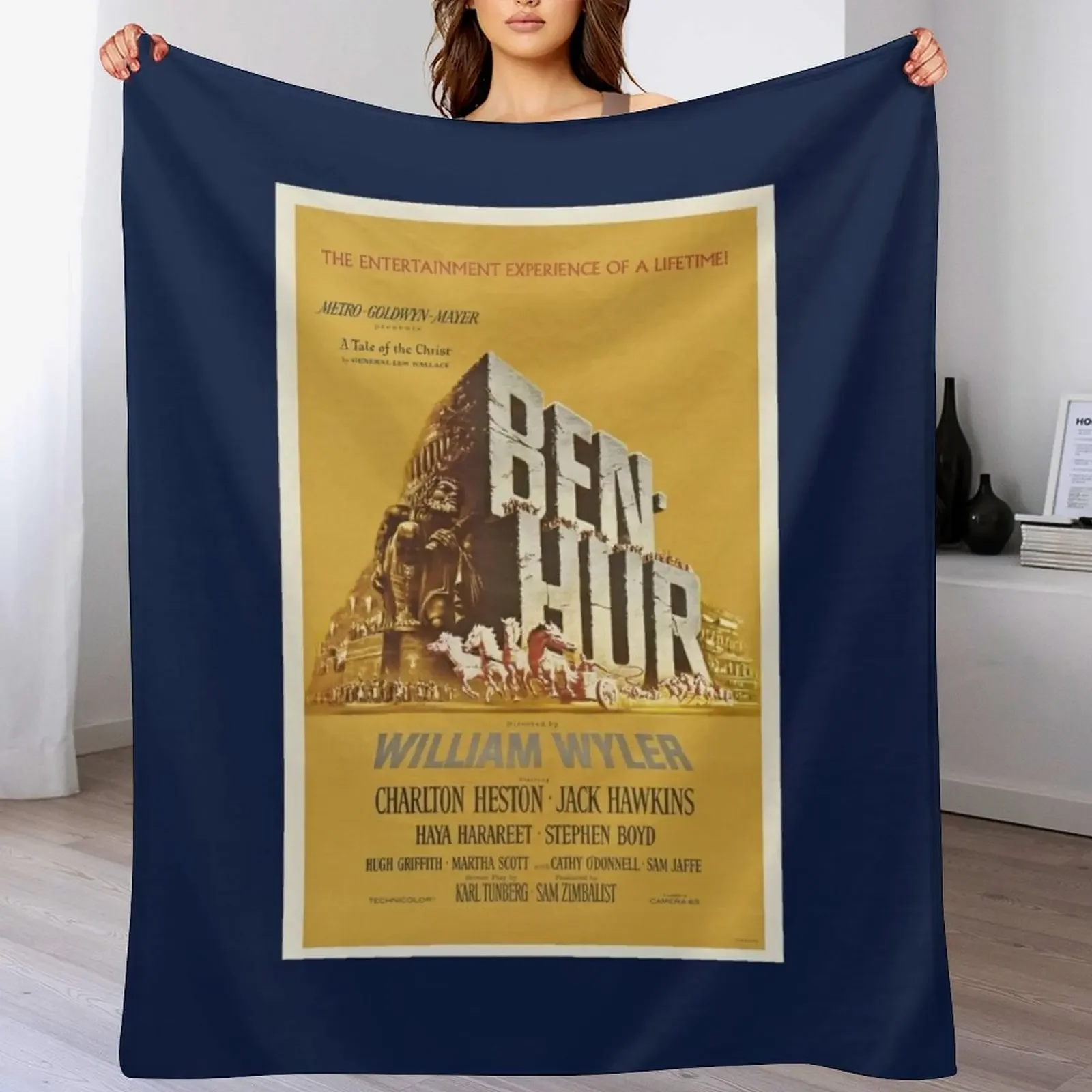 

Ben Hur Movie Throw Blanket Breathable Lightweight Blanket for Adults Kids
