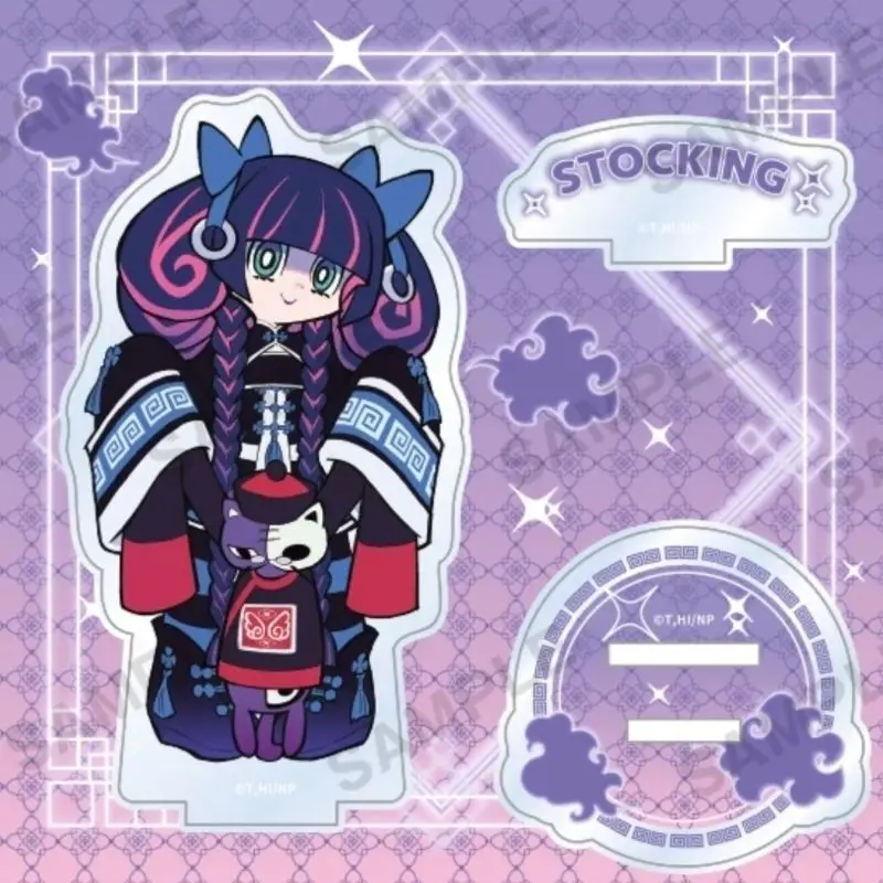 Panty & Stocking with Garterbelt Anime Figures Cute Acrylic Stands  ‌Model Plate Holder Desktop Decoration Birthday Props view 3