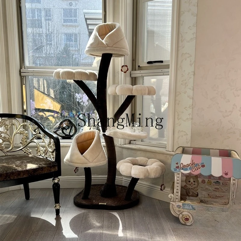 

SM household flower climbing frame medium and large cat jumping platform cat nest integrated claw grinding column light luxury