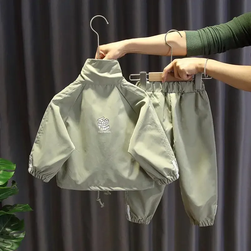 Tuta da Jogging per bambini con mezza zip abbigliamento per bambini abbigliamento sportivo per bambini felpa con cappuccio e pantaloni con coulisse
