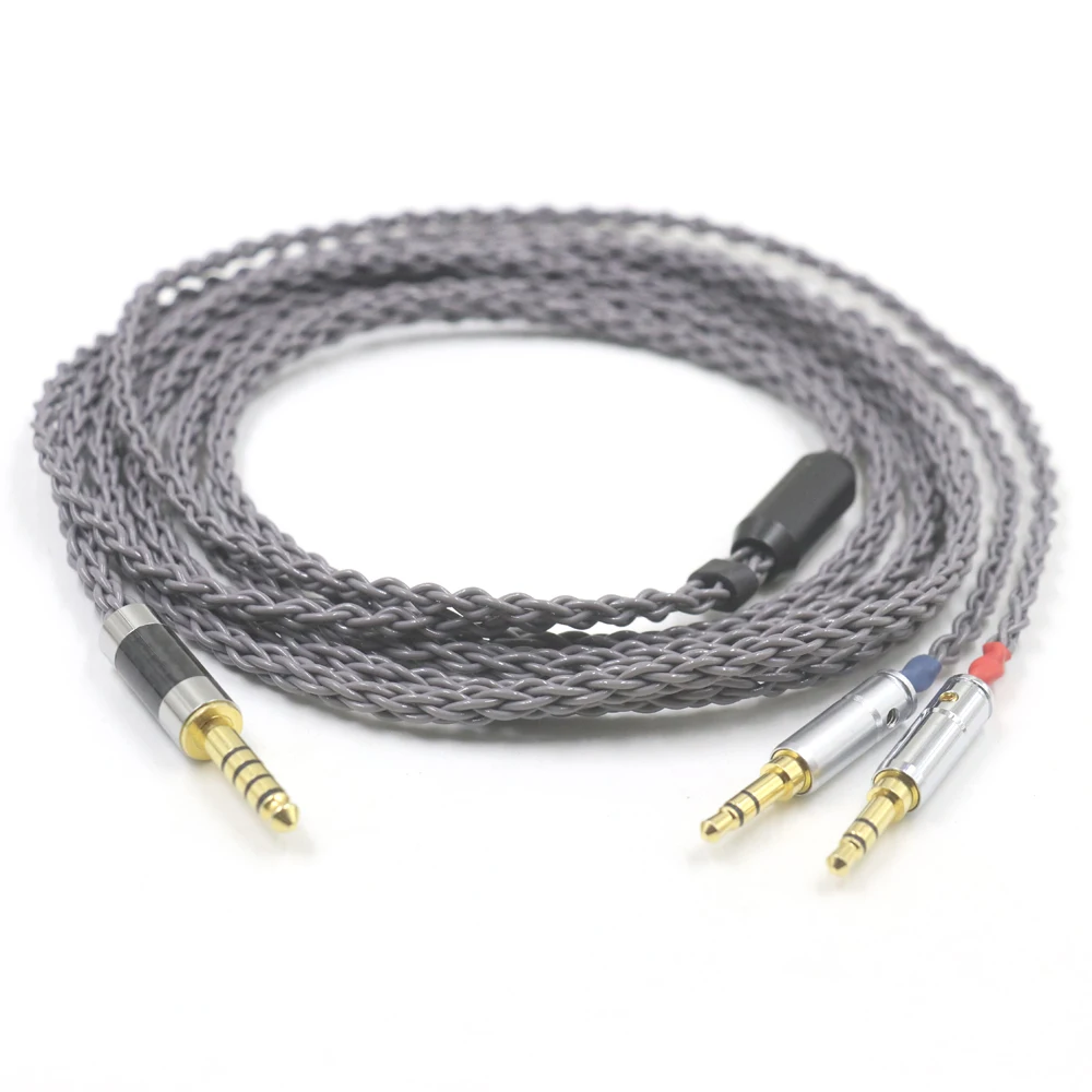 8 Cores Upgrade Cable for Dual 3.5mm Hifiman Sundara Ananda HE1000se HE6se HE400 Denon AH-5200 7200