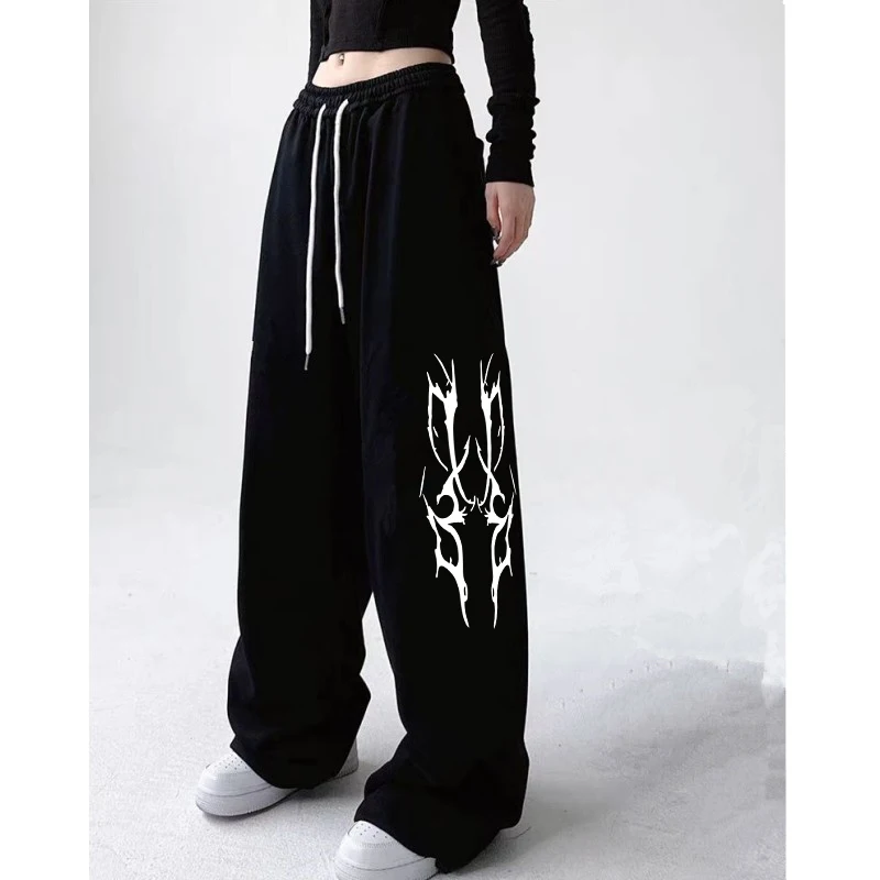 أزياء شخصية طباعة النساء السراويل عالية الخصر الأمريكية الشارع نمط Sweatpants النساء الهيب هوب كل مباراة امرأة السراويل