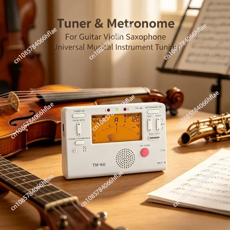 TM60 Tuner Metronome Universal Tuning Device For Guitar Violin Saxophone Musical Instrument