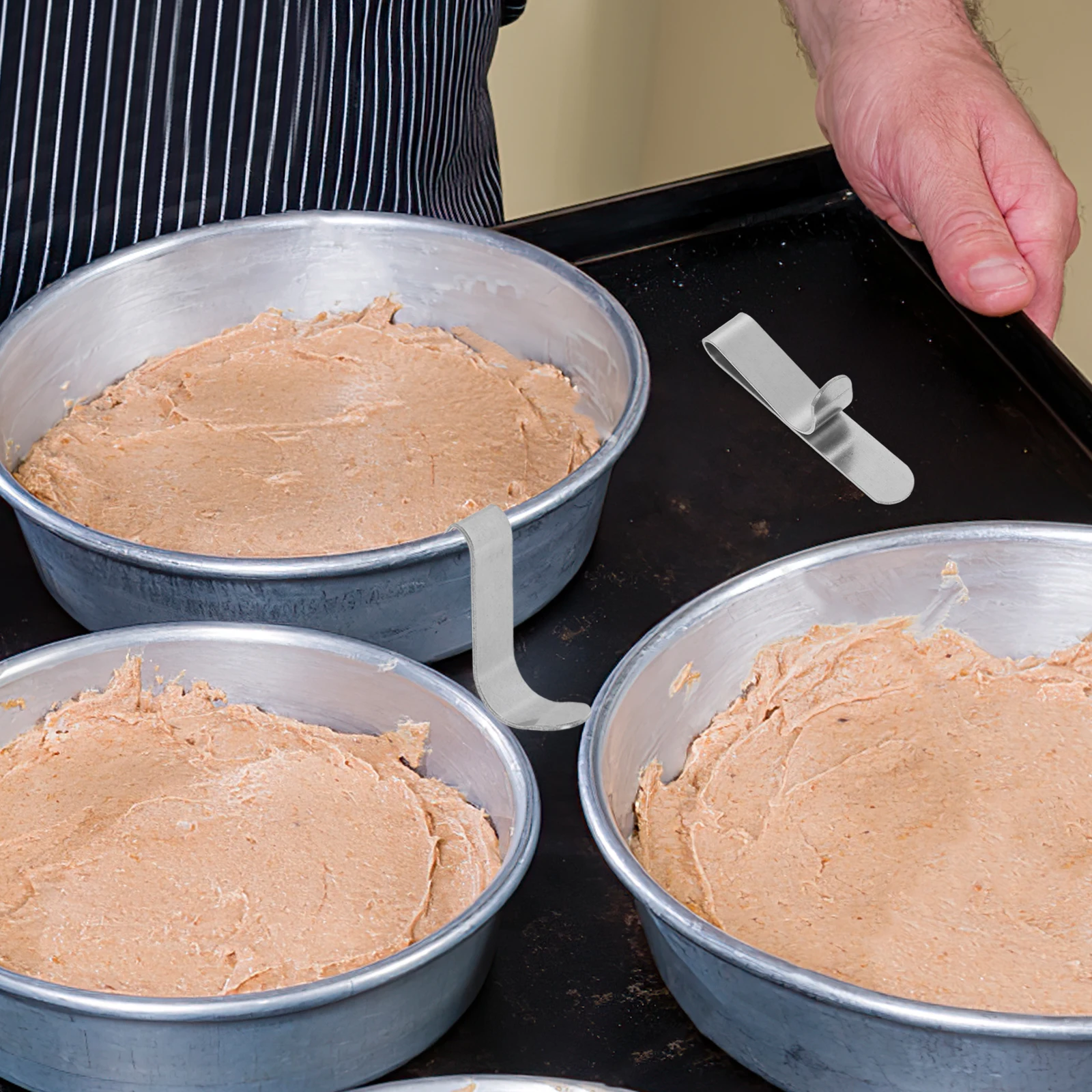 

6Pcs Cake Ring Clips Stainless Steel Adjustable Mousse Ring Fixing Clamps for Baking Tart Pastry Cookie Dessert Mold Kitchen