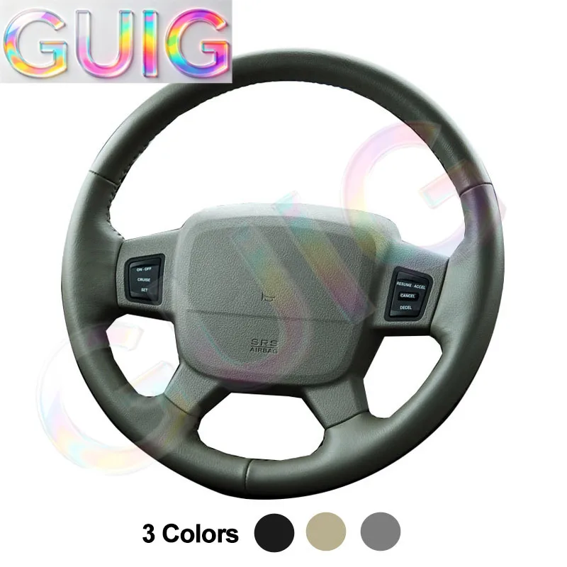 Hand Sewing Car Braid on Steering Wheel Cover for Jeep Commander (XK) 2006-2008 Grand Cherokee III(WK) 2005-2008 Accessories