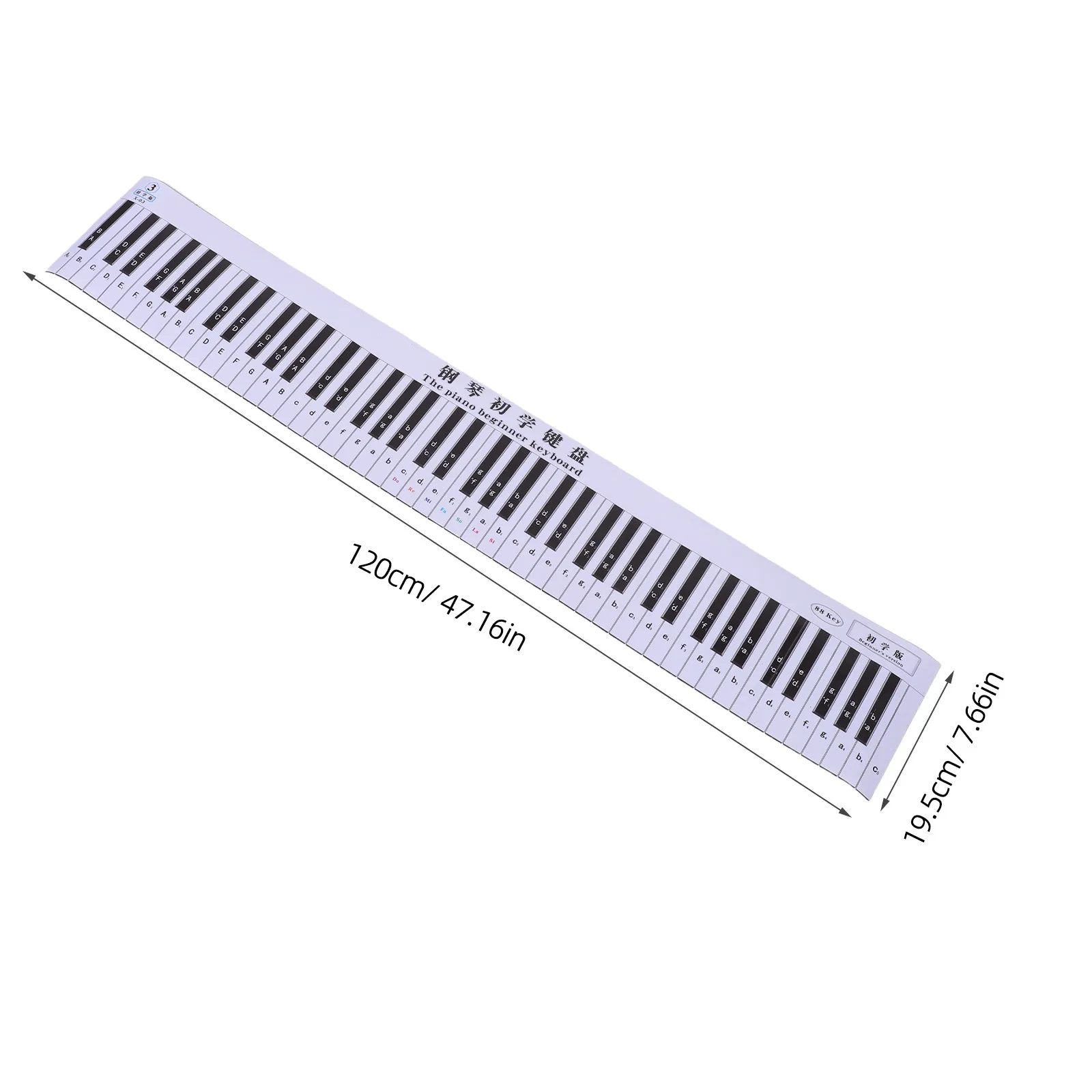 88-Key Piano Fingering Training Mat Portable Keyboard Finger Exercise Pad Waterproof Piano Practice Pad for Beginners Travel
