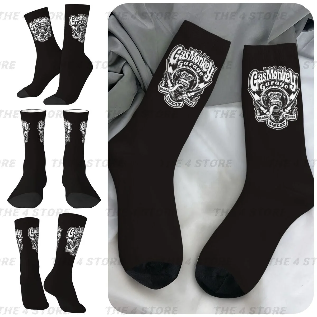 

G-Gas Monkeys Garage High elasticity polyester fiber Men and Women printing Socks,Applicable throughout the year Dressing Gift