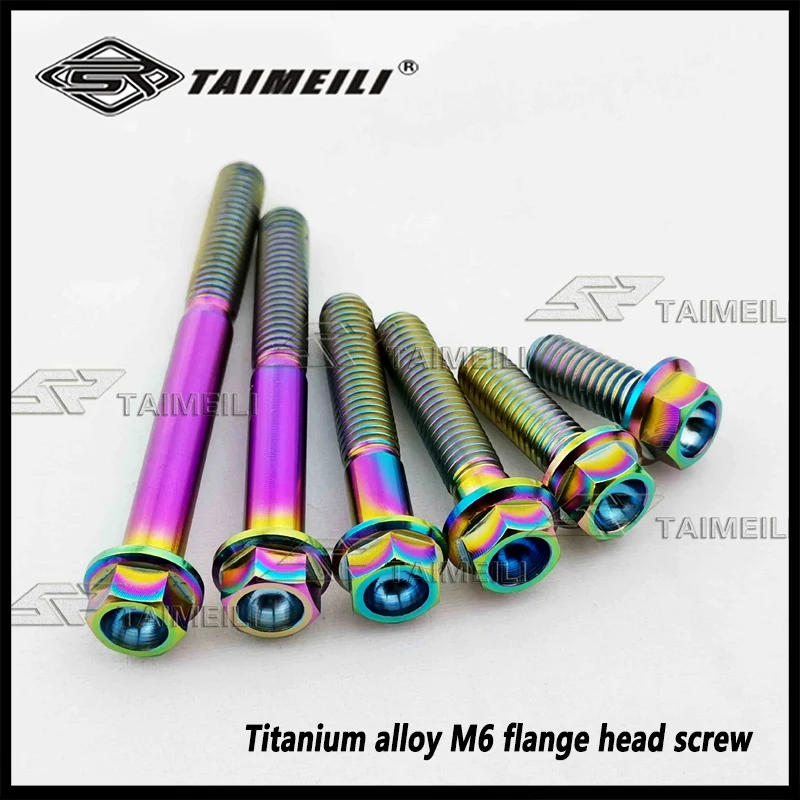 1pcs titanium screw flange head screwM6*10/15/20/25/30/35/40/45/50/60mm GR5 material